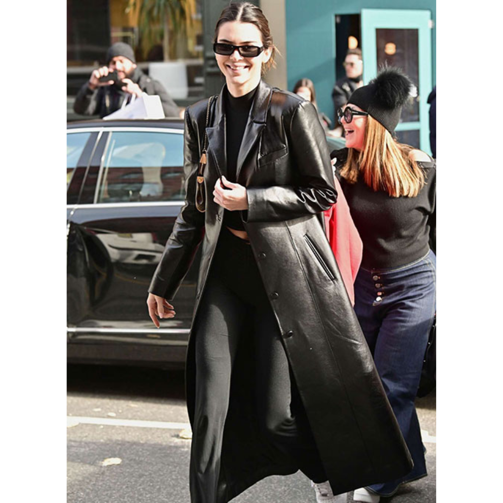 Kendall-Jenner-Long-Leather-Coat