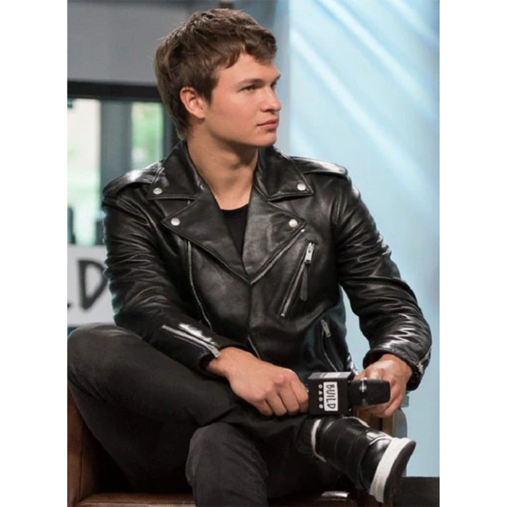 Elegant-Black-Ansel-Elgort-Leather-Jacket