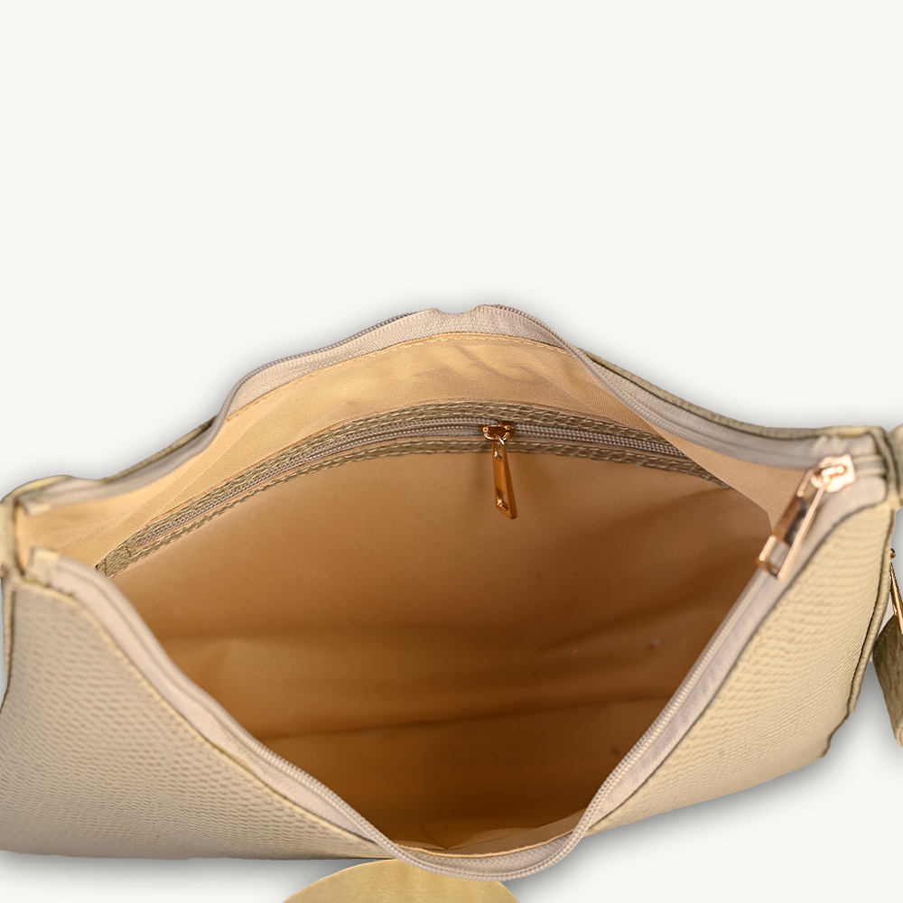 The Old Gold Textured Leather Hobo Bag