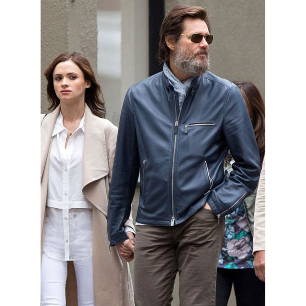Jim-Carrey-Blue-Leather-Jacket