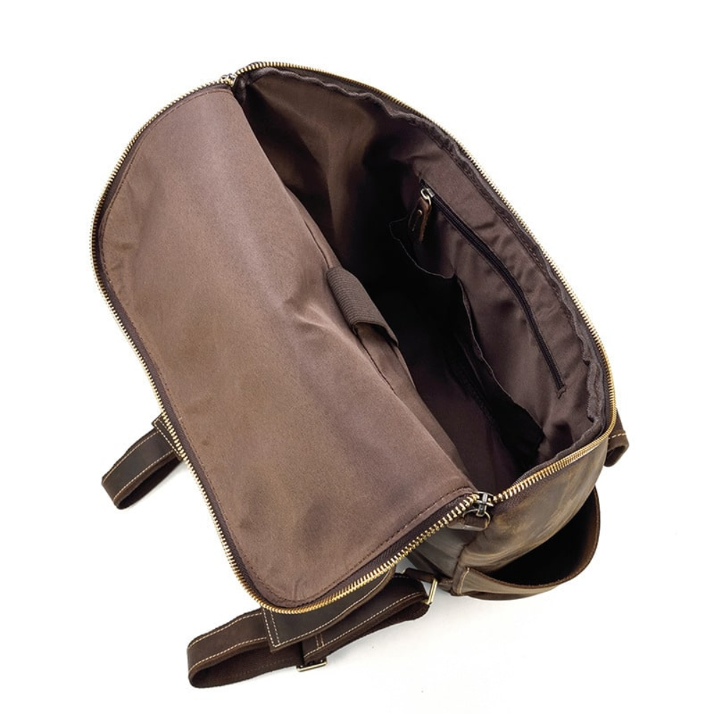 Brown Dapper Voyage Leather Backpack