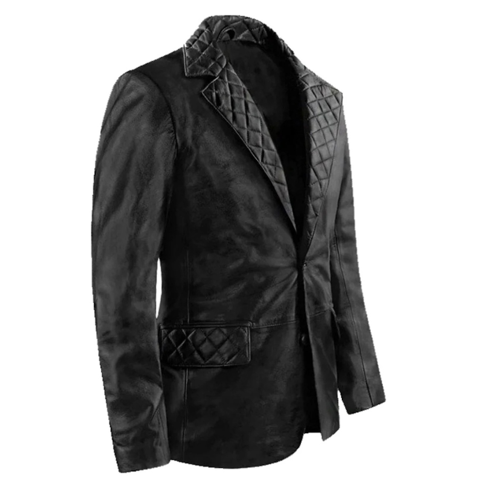Black Quilted Valor Blazer