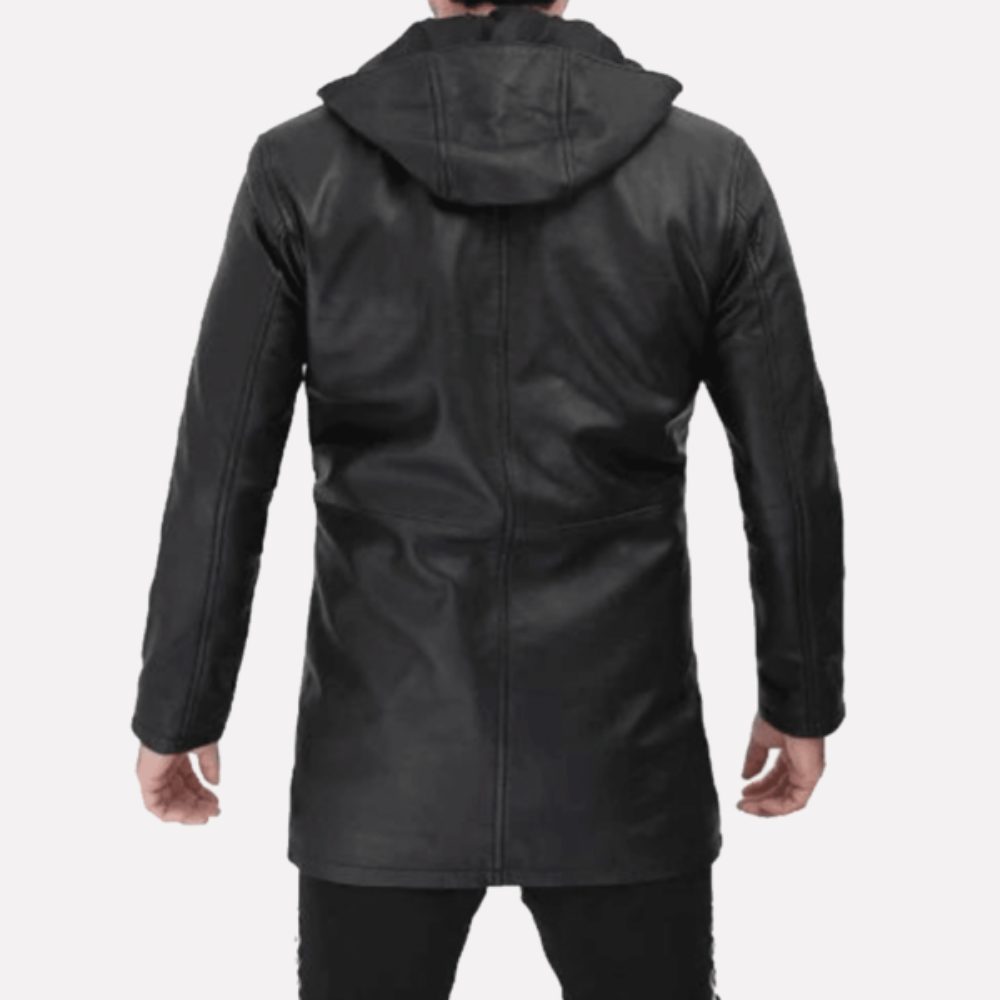 Black Raven Hooded Overcoat