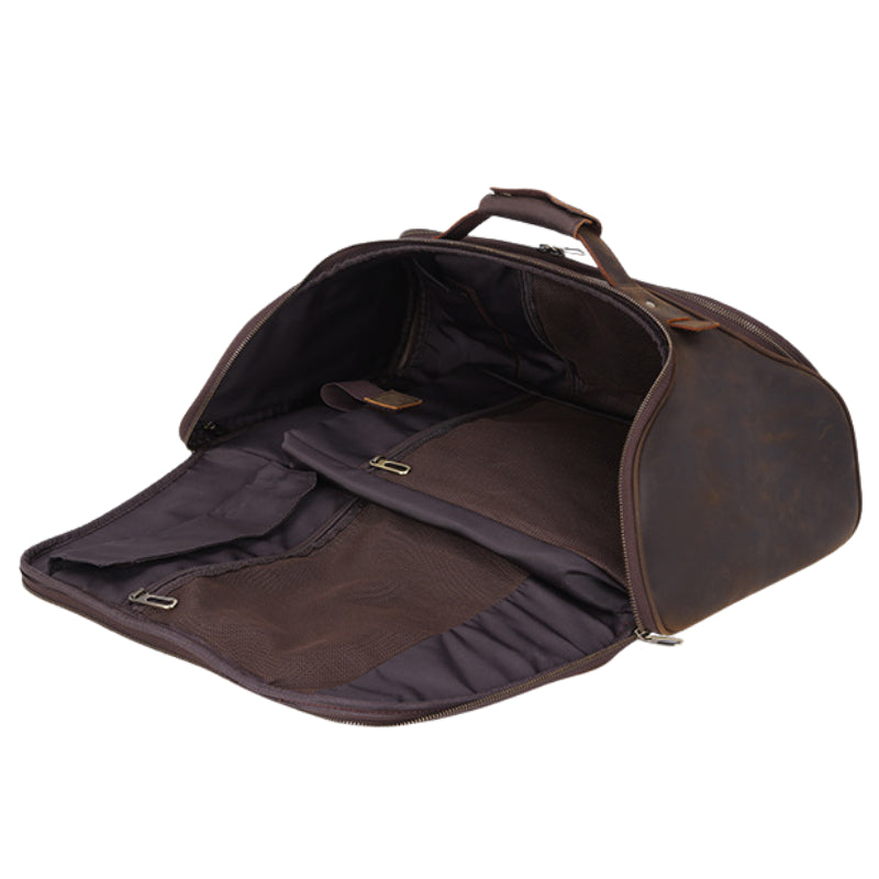 Brown Adventure Duffle Leather Backpack