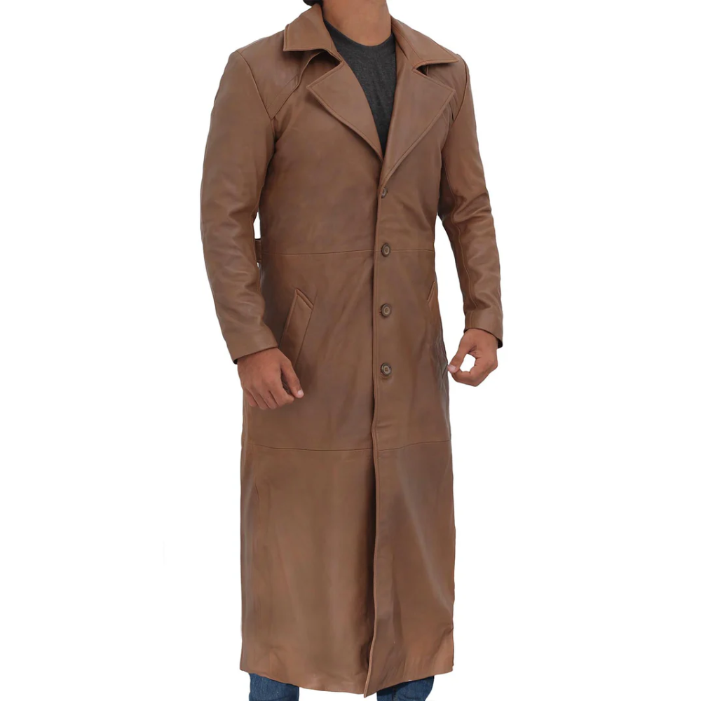 Brown Distressed Era Trench Coat