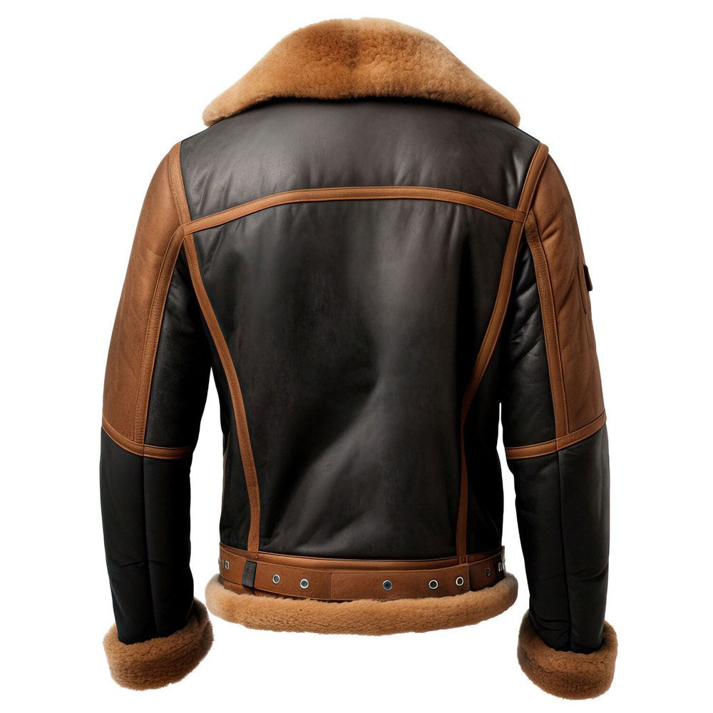 Brown Stealth Faux Shearling Jacket