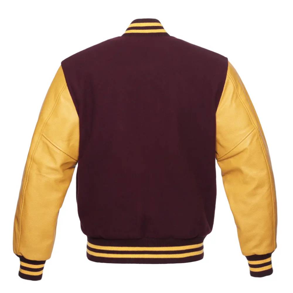 Gilded Maroon Varsity Jacket