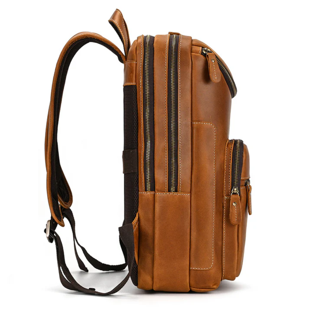 Tan Executive Leather Backpack