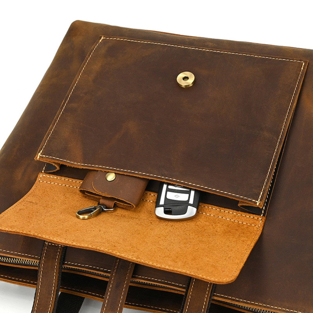 Tan Leather Tote Bag