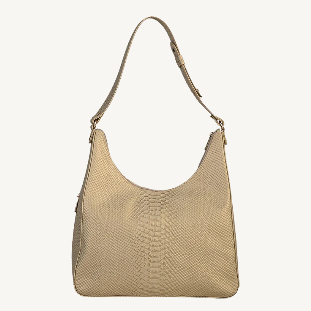 The Old Gold Textured Leather Hobo Bag