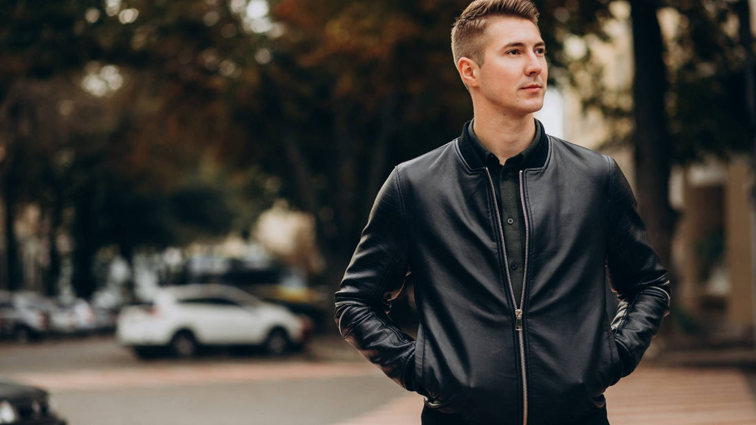 Men's oversized leather jacket relaxed fit trend 2025
