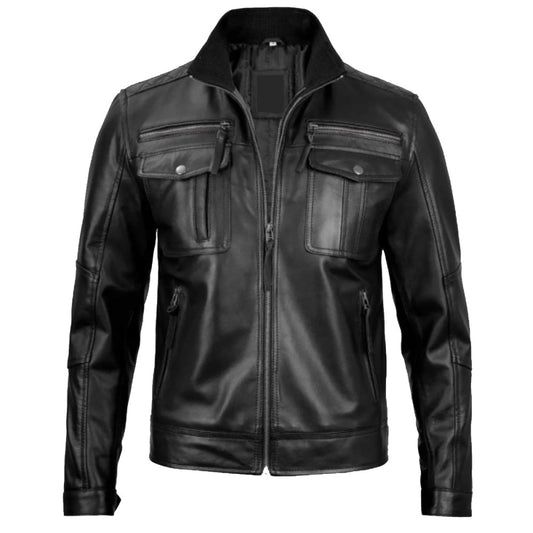 ﻿Black Shadow Cruiser Biker Jacket