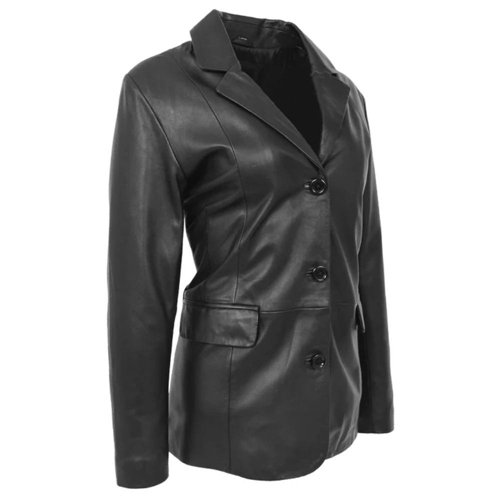 Black Brawler Leather Blazer