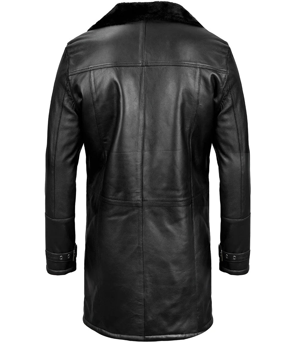 Deep Black Rogue Shearling Coat