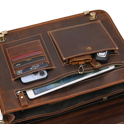 Brown Solace Leather Briefcase