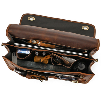 Brown Solace Leather Briefcase