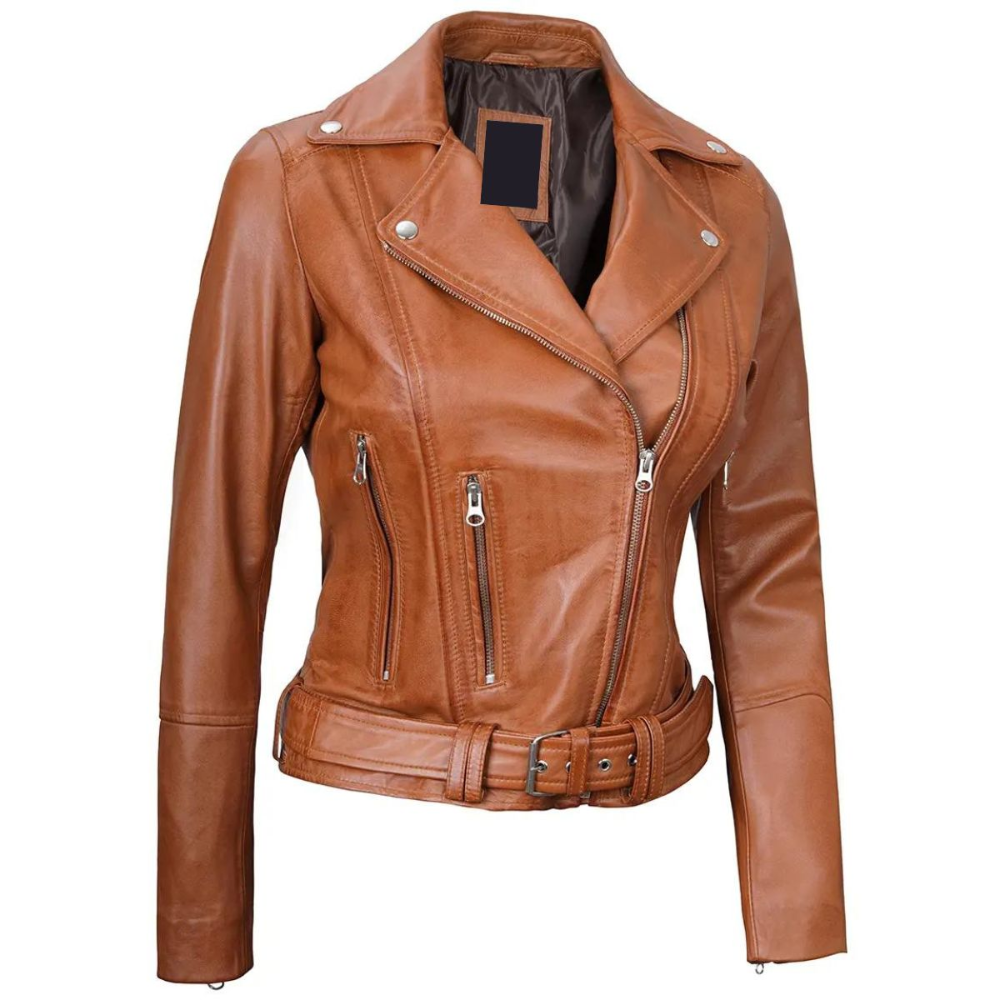 Light Brown Zephyr Biker Jacket