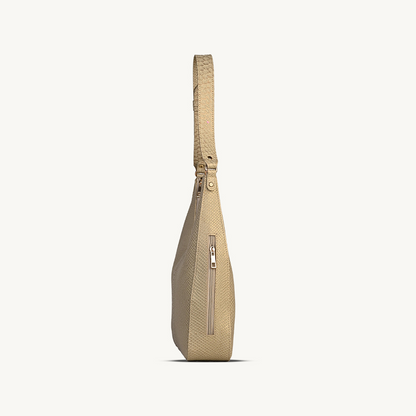 The Old Gold Textured Leather Hobo Bag