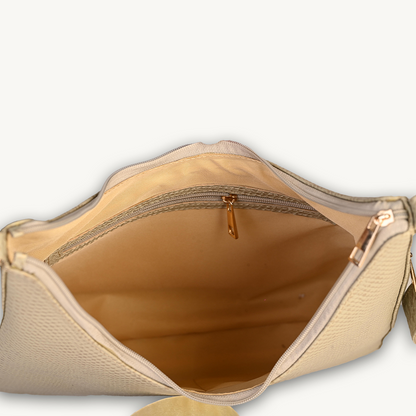 The Old Gold Textured Leather Hobo Bag