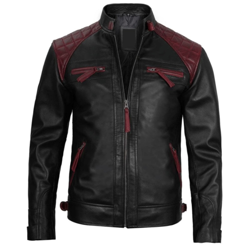 Edgy-Black-Maroon-Biker-Jacket