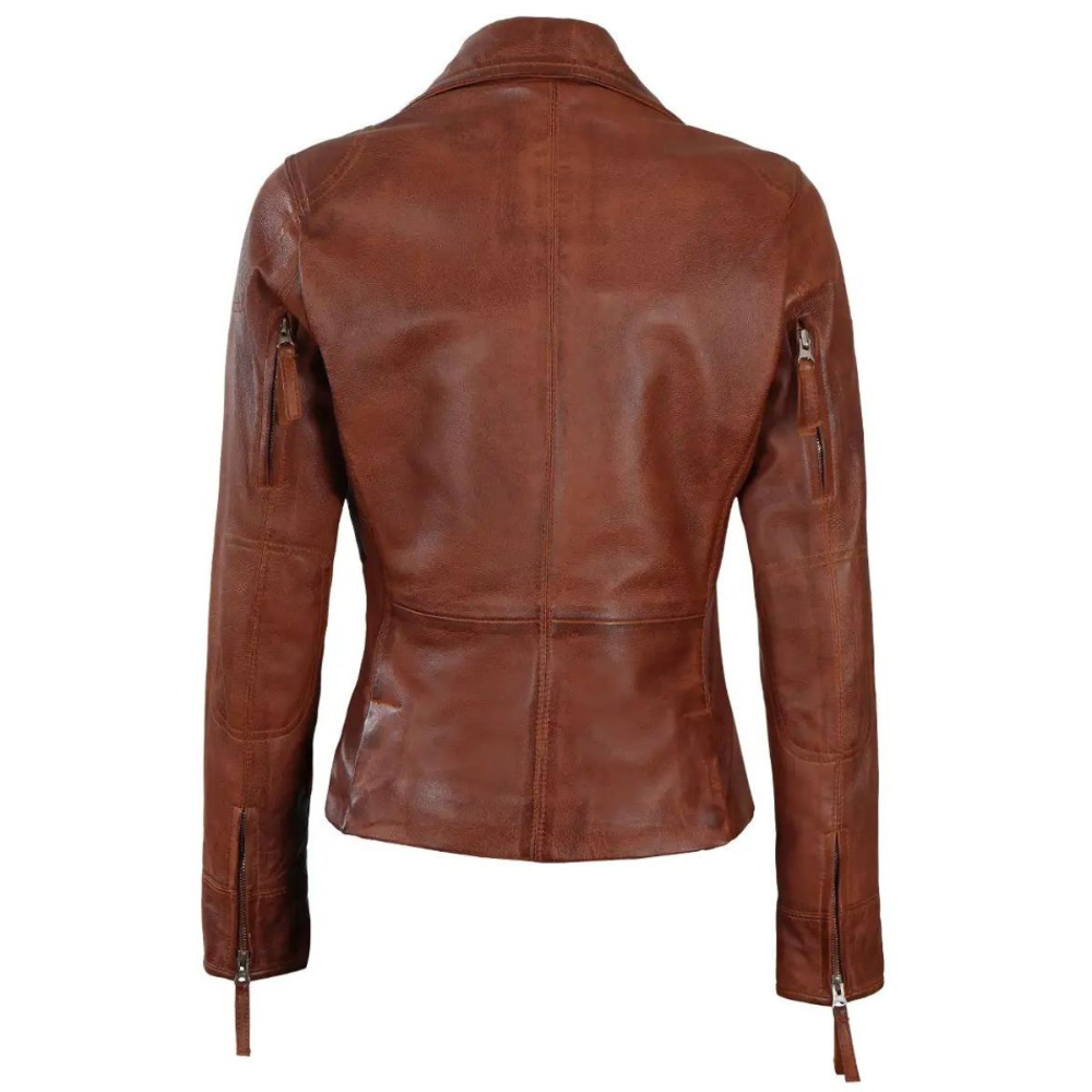 Brown Tryst Biker Jacket