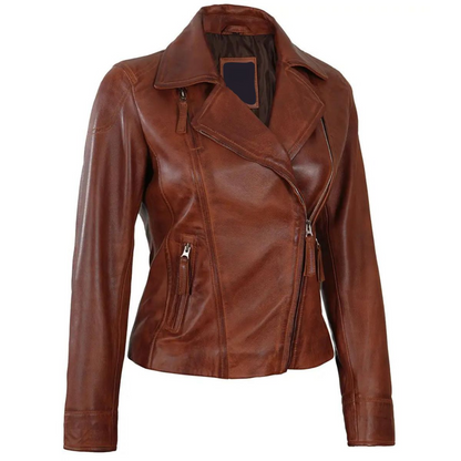 Brown Tryst Biker Jacket