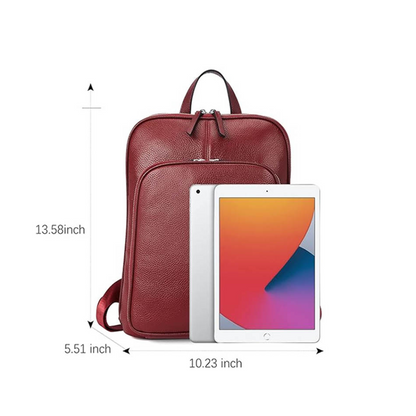 Red Lush Leather Backpack