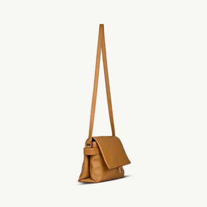 Yellow Tan City Flap Crossbody