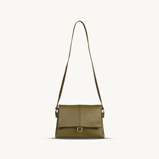 Olive Green Allure Flap Crossbody