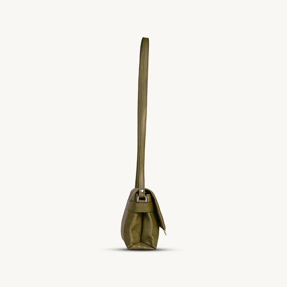 Olive Green Allure Flap Crossbody