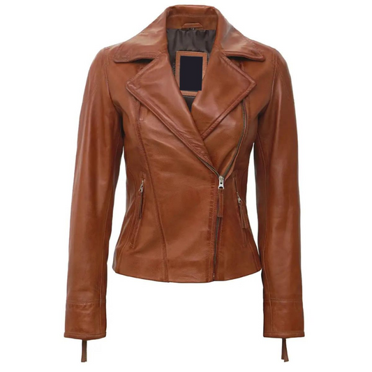 ﻿Tan Seraphim Biker Jacket