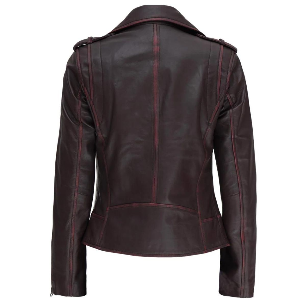 ﻿Dark Brown Essence Biker Jacket