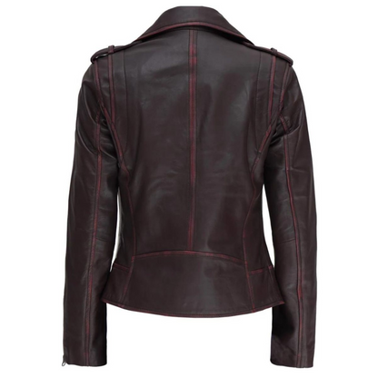 Dark Brown Essence Biker Jacket