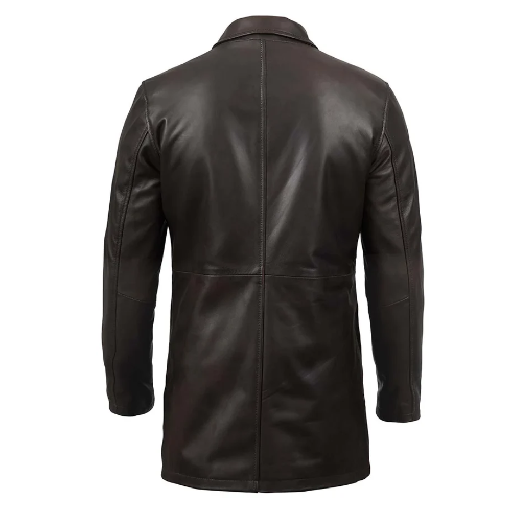 Dark Brown Distressed Legacy Trench Coat