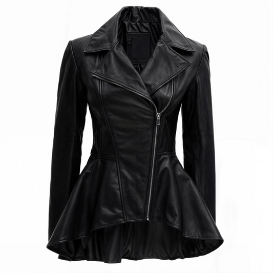 Black-Raven-Peplum-Biker-Jacket
