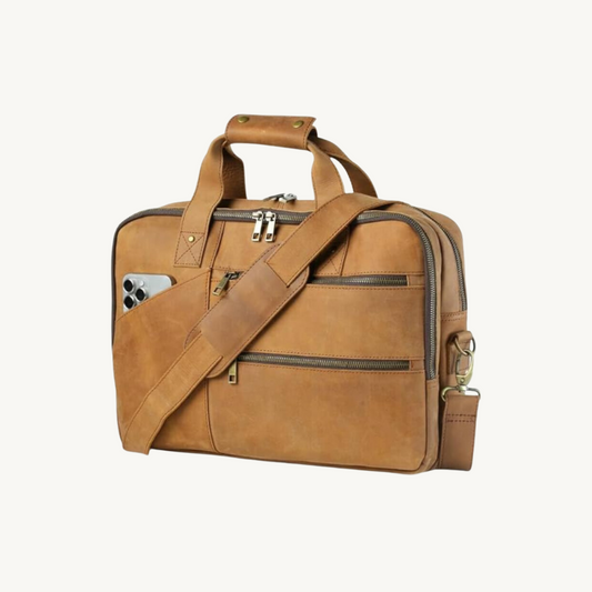 Tan-Brown-Artisan-Leather-Briefcase