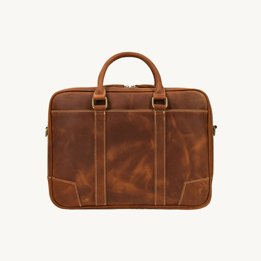 Tan-Quasar-Leather-Briefcase
