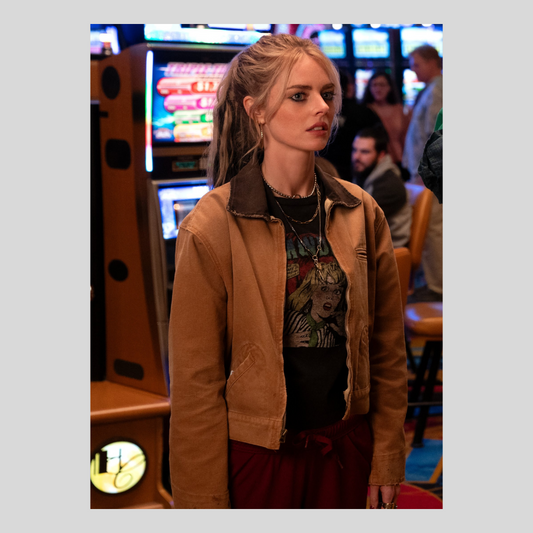 Women Brown Cotton Classic Shirt Collar Jacket
