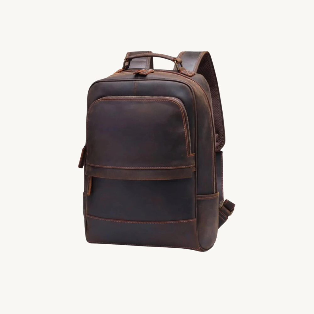Rustic-Brown-Leather-Business-Leather-Backpack