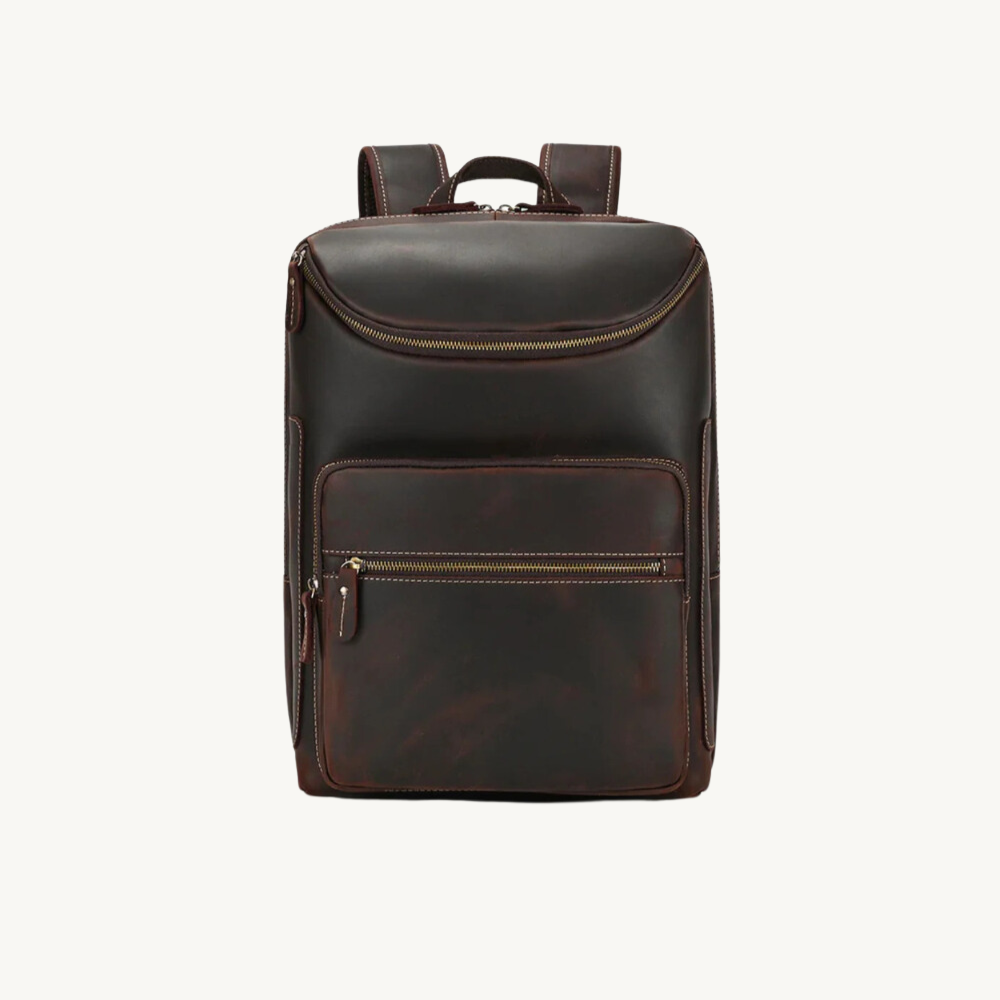 Brown-Executive-Leather-Backpack