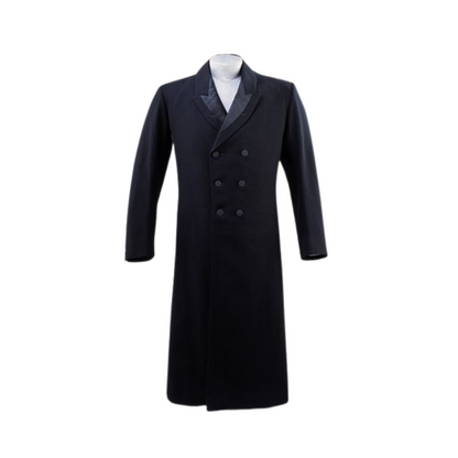 Louis Partridge Edward Guinness House of Guinness Black Wool Coat