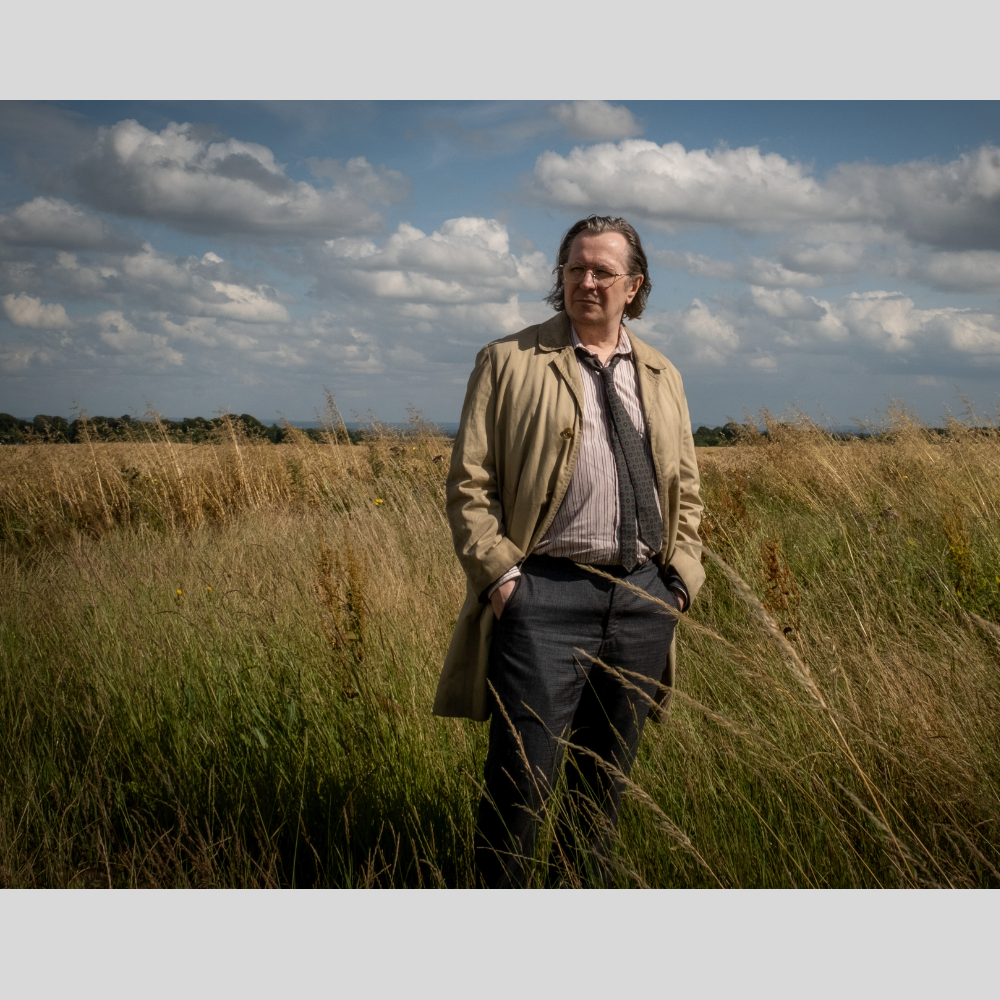 Gary Oldman Slow Horses Beige Cotton Long Coat