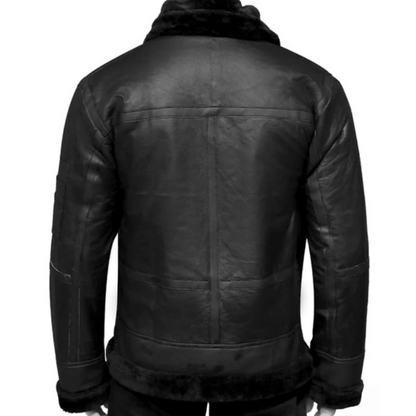 Black Stealth Ace Shearling Jacket