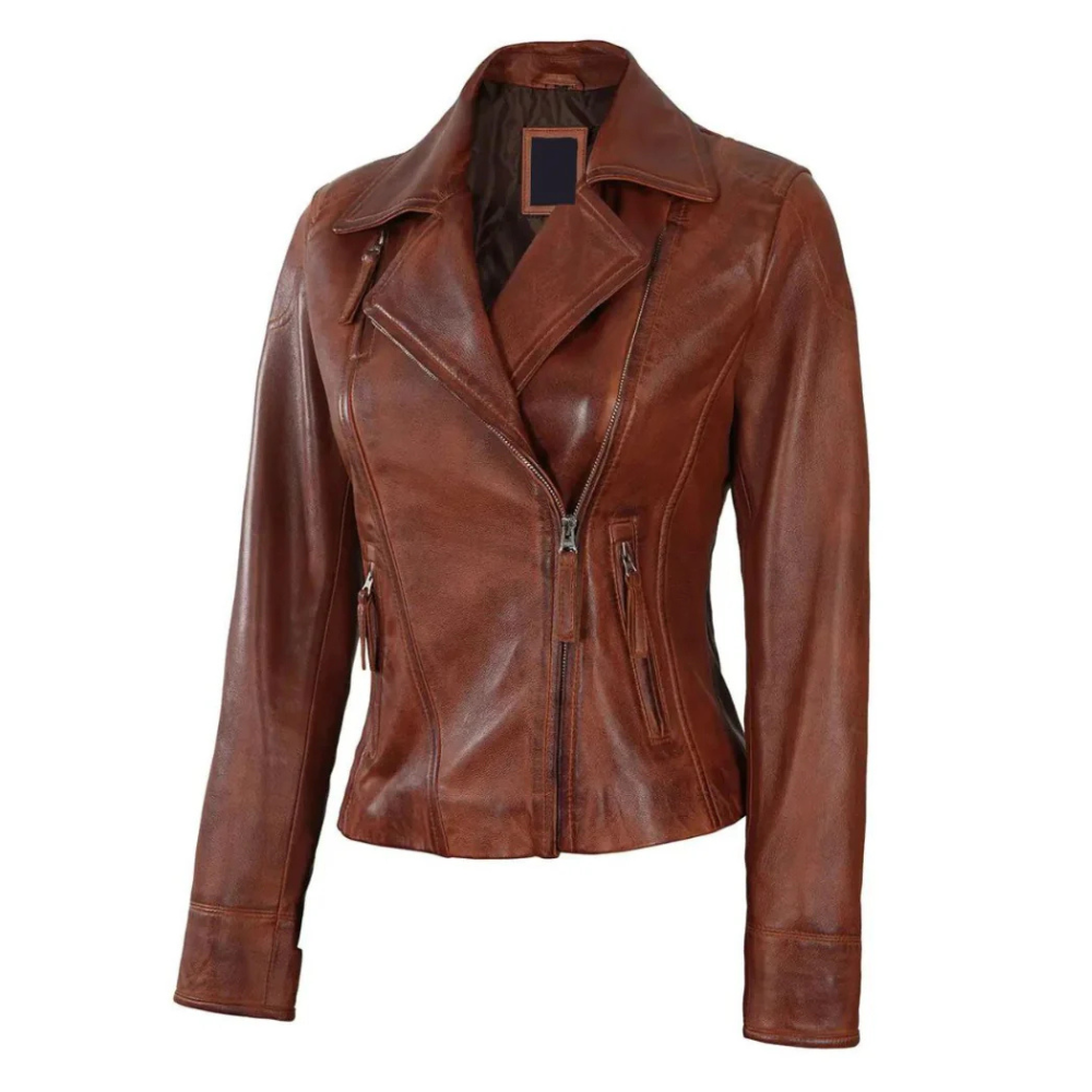Brown Tryst Biker Jacket