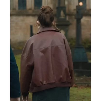 Daddy Issues S01 Gemma Leather Bomber Jacket
