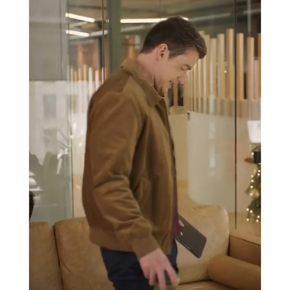Robert Buckley Twas The Date Before Christmas 2024 Brown Jacket