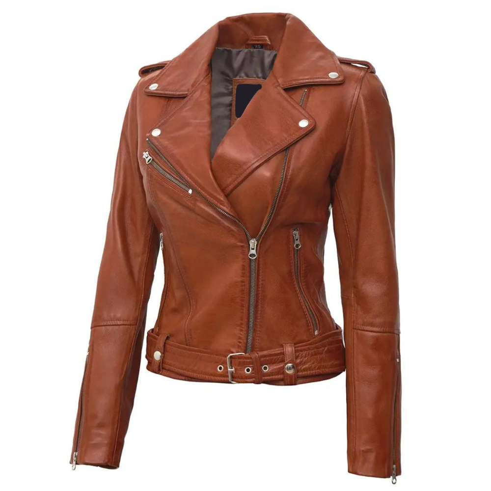 Brown Reverie Biker Jacket