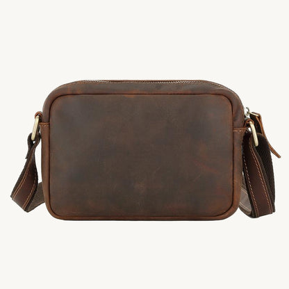 Handmade Brownstone Leather Crossbody