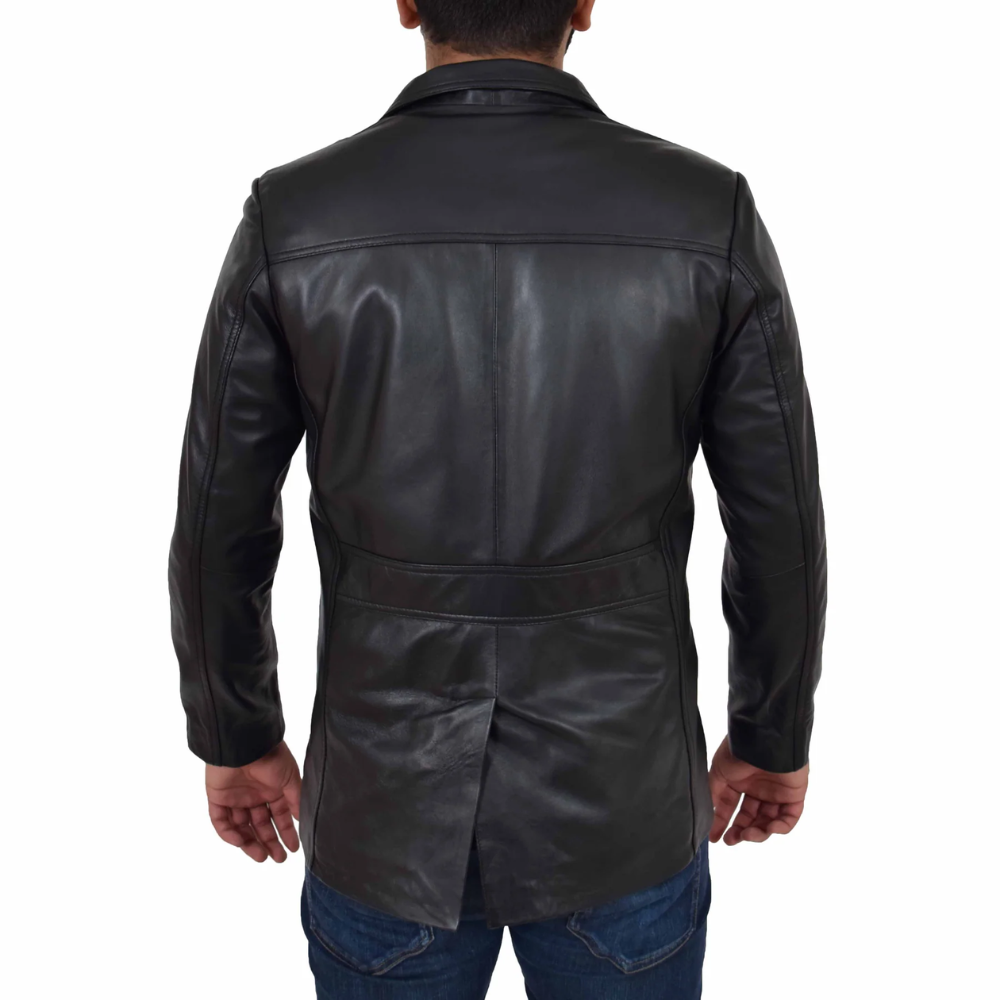 Black Pursuit Leather Blazer - Stylish Everyday Jacket