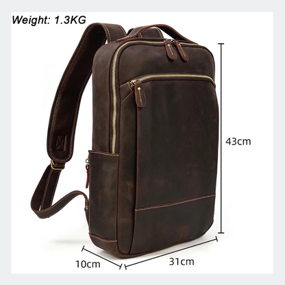 Heritage Dark Brown Laptop Backpack